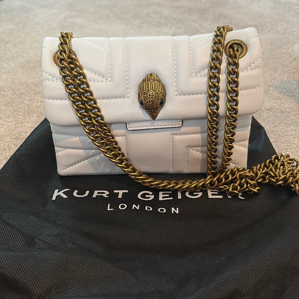 Kurt Geiger London white leather Mini Kensington
